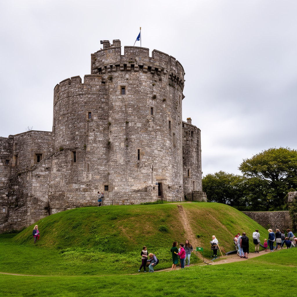 AI-generated illustration of Carisbrooke Castle