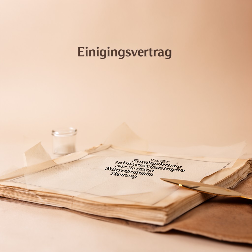 AI-generated illustration of Einigungsvertrag