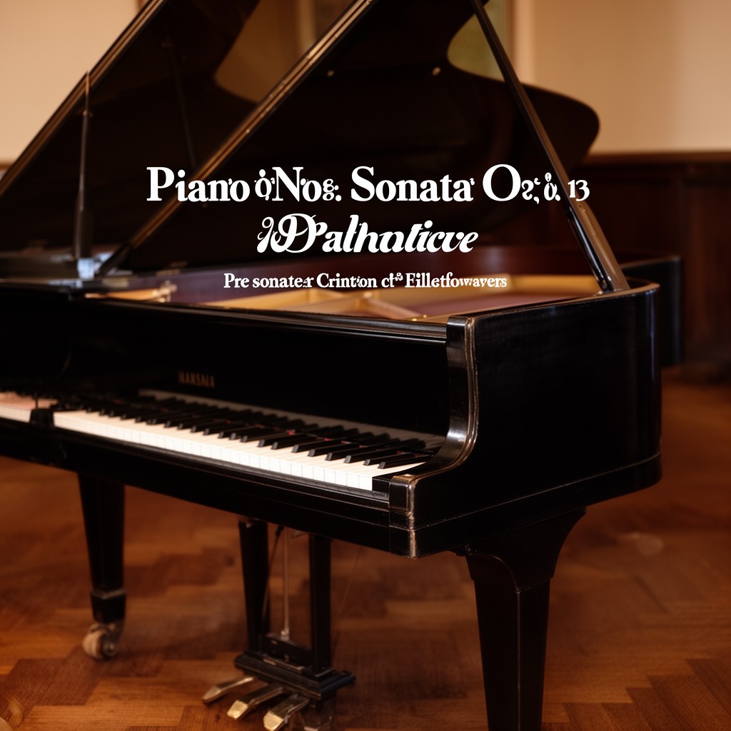 AI-generated illustration of Piano Sonata No. 8 in C minor, Op. 13 "Pathétique"