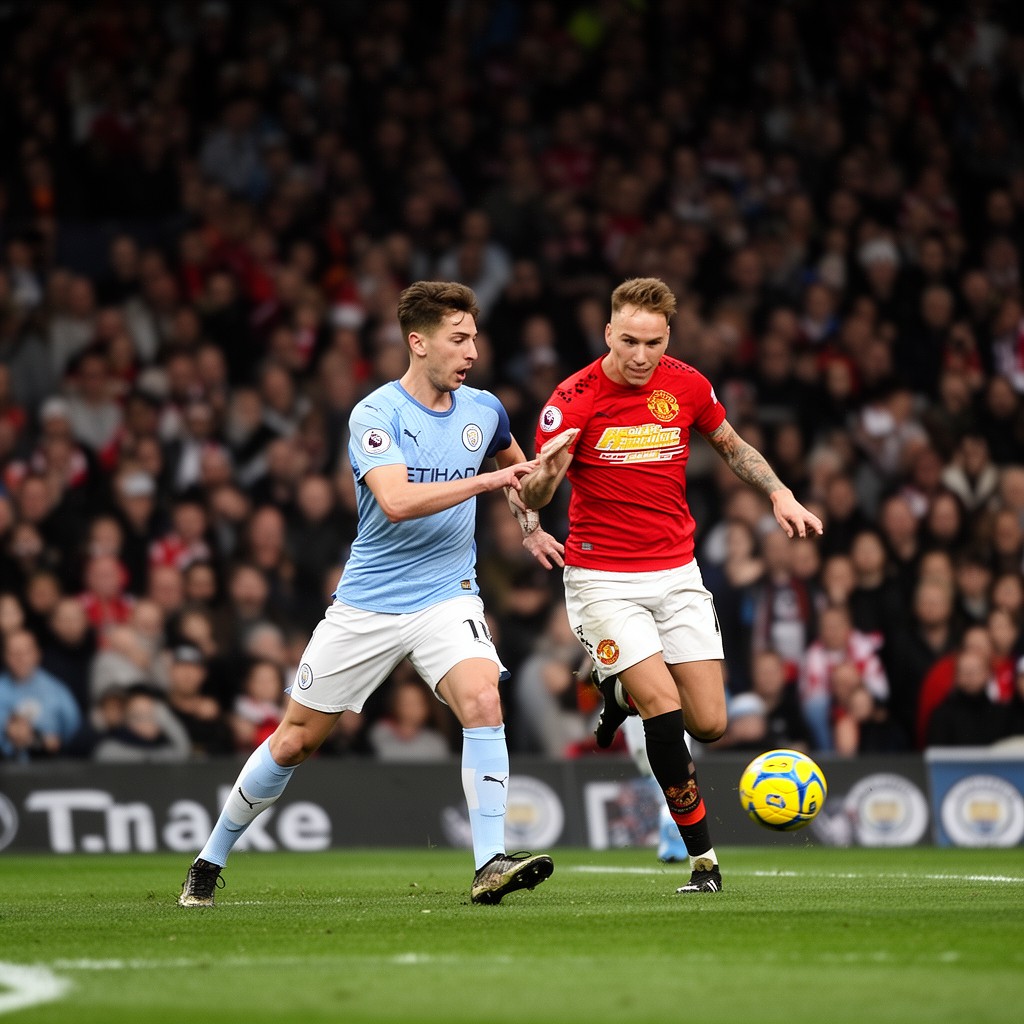 AI-generated illustration of Manchester derby