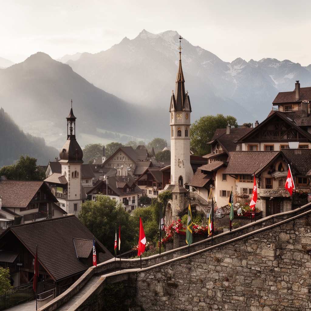 AI-generated illustration of Swiss Germans
