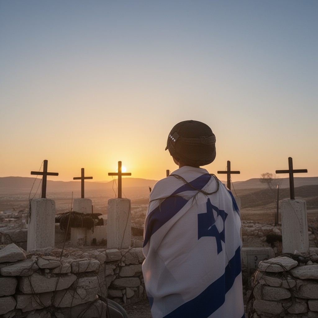 AI-generated illustration of Yom HaZikaron