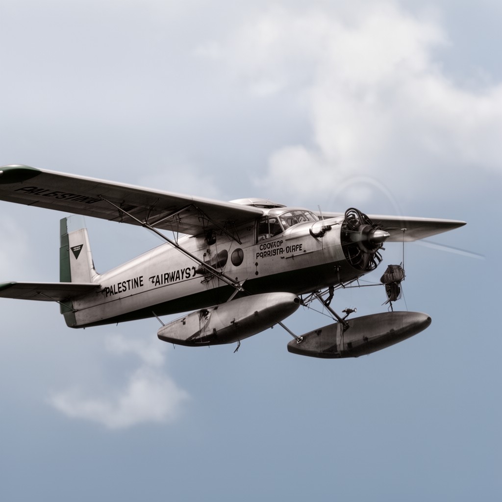 AI-generated illustration of Palestine Airways