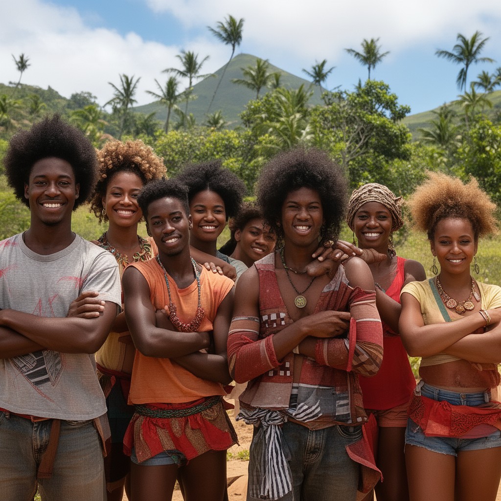 AI-generated illustration of Afro-Bonairians