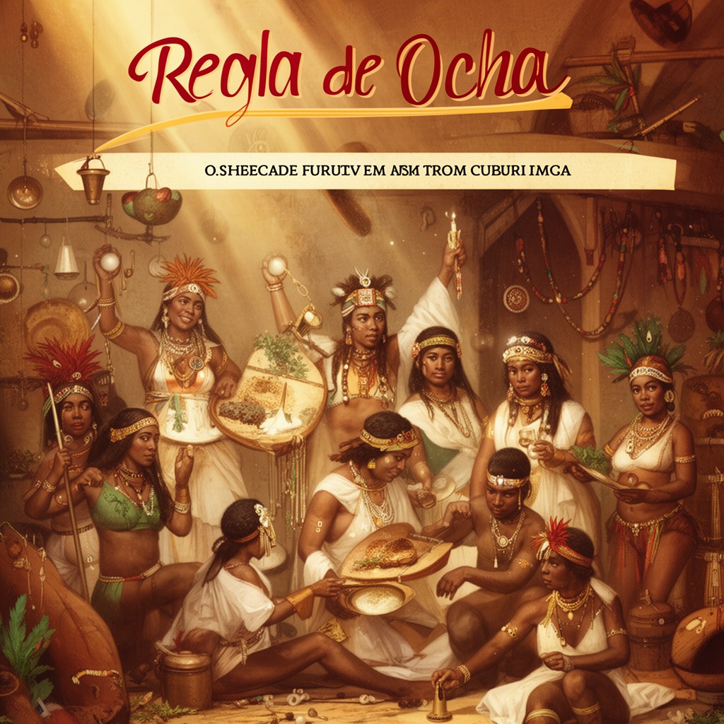 AI-generated illustration of Regla de Ocha