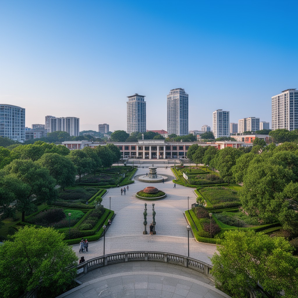 AI-generated illustration of Wuhan University