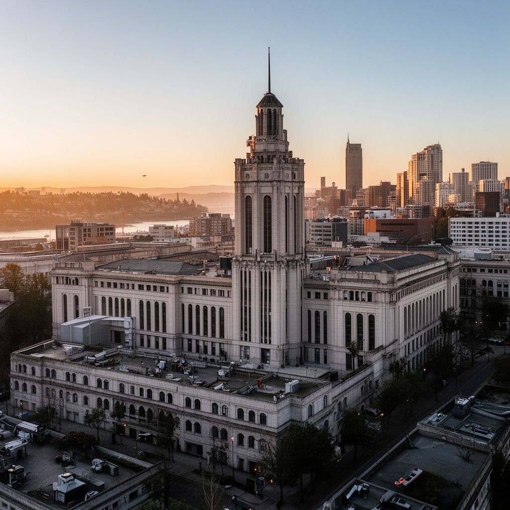 AI-generated illustration of Seattle city government