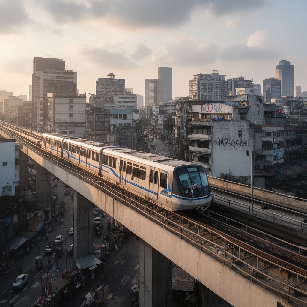 AI-generated illustration of LRT Line 2