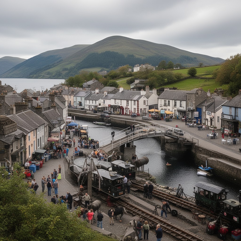 AI-generated illustration of Porthmadog