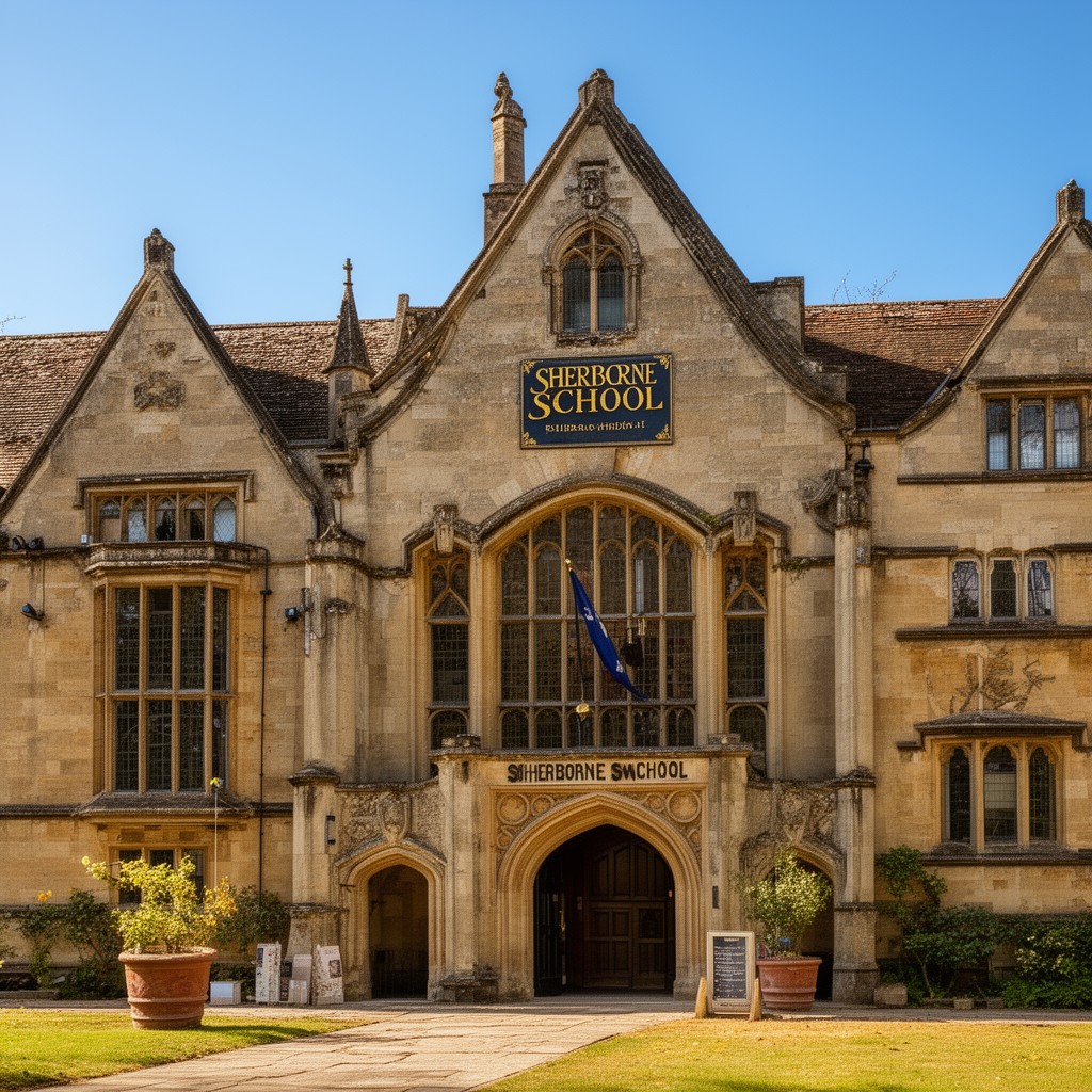 AI-generated illustration of Sherborne School