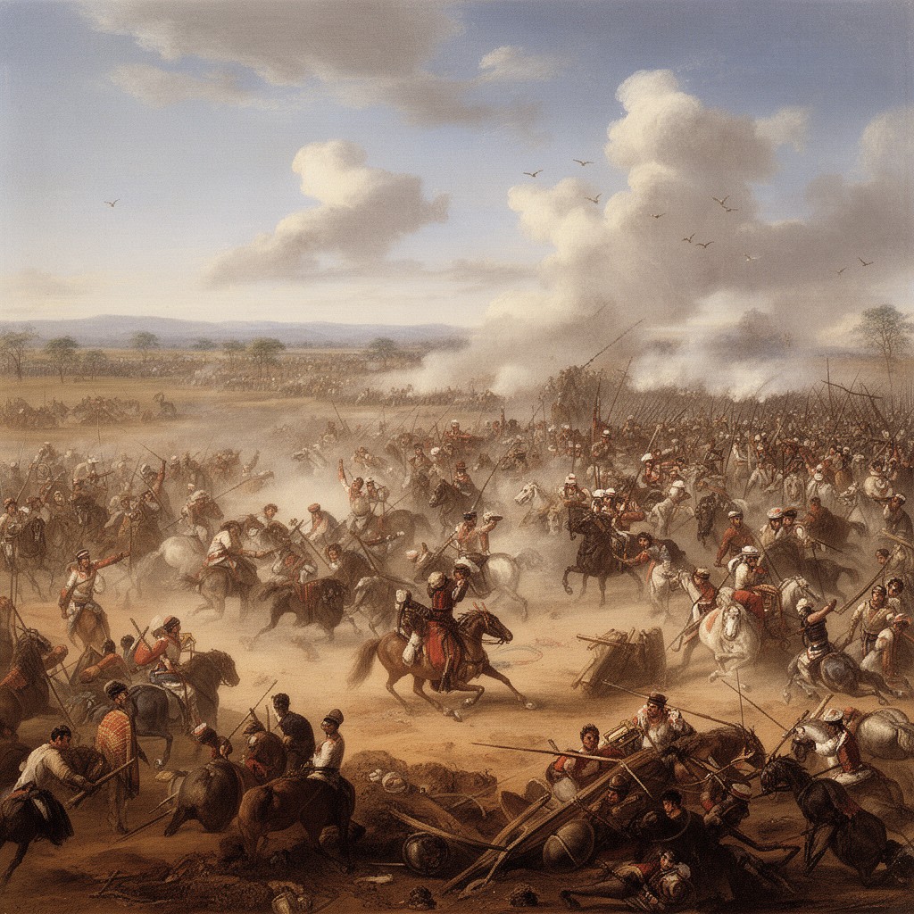 AI-generated illustration of Battle of Assaye