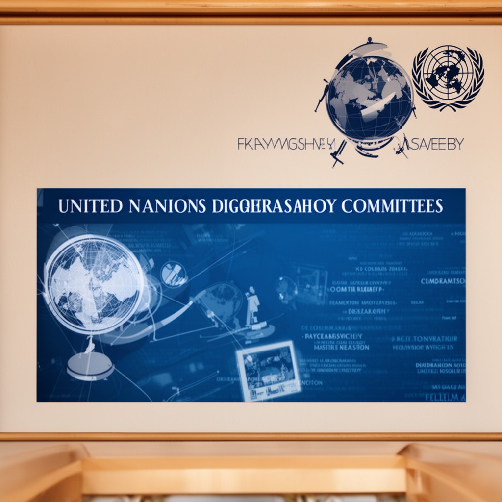 AI-generated illustration of United Nations General Assembly committees