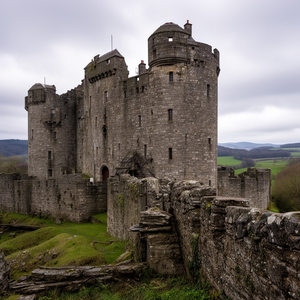 AI-generated illustration of Bothwell Castle