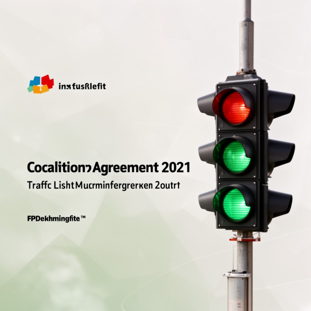 AI-generated illustration of traffic light coalition agreement 2021