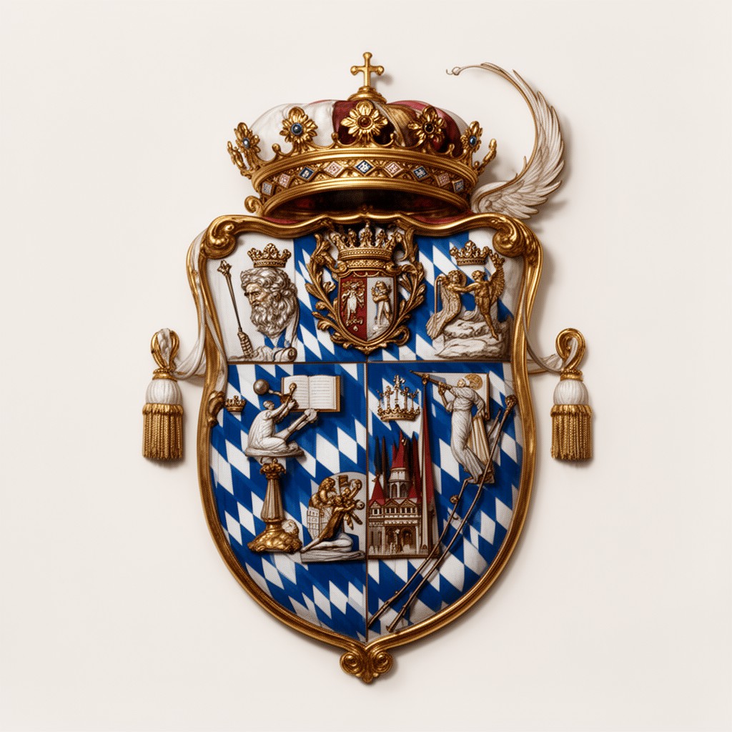 AI-generated illustration of Coat of arms of Benedict XVI