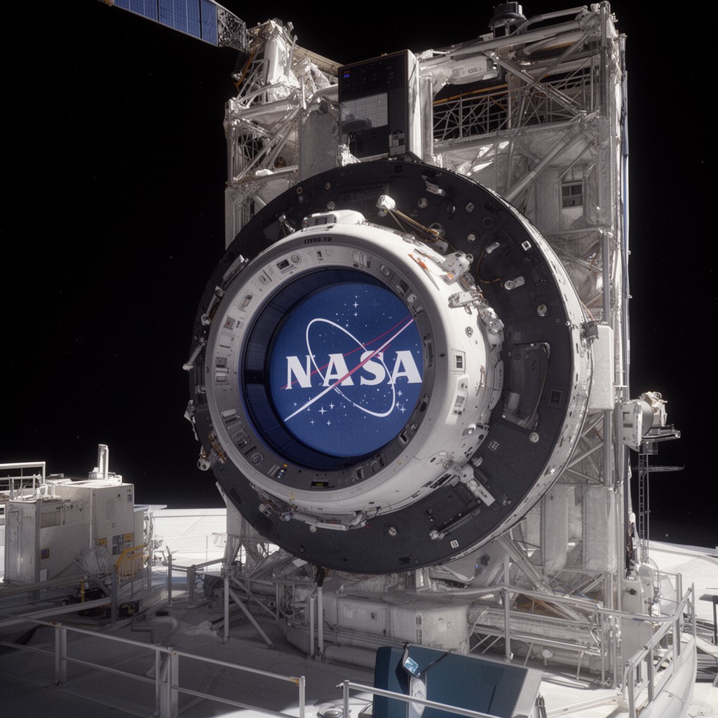 AI-generated illustration of NASA Docking System (Crew Dragon)