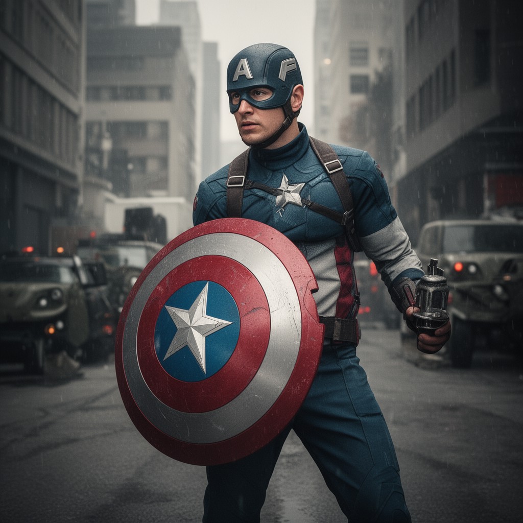 AI-generated illustration of Captain America