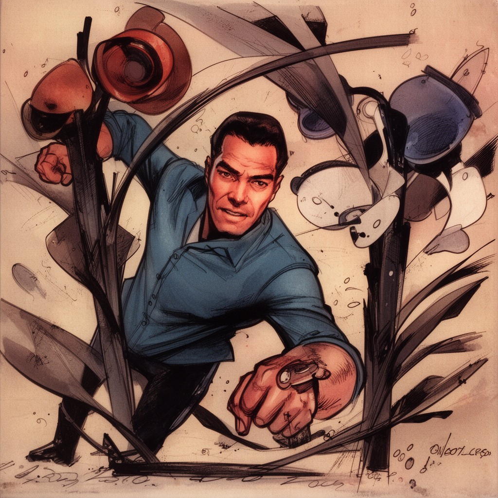 AI-generated illustration of Joe Simon