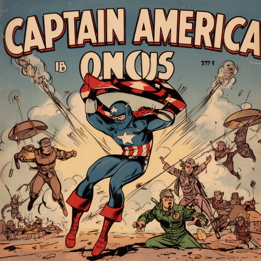 AI-generated illustration of Captain America Comics #1