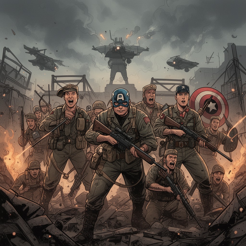 AI-generated illustration of Howling Commandos