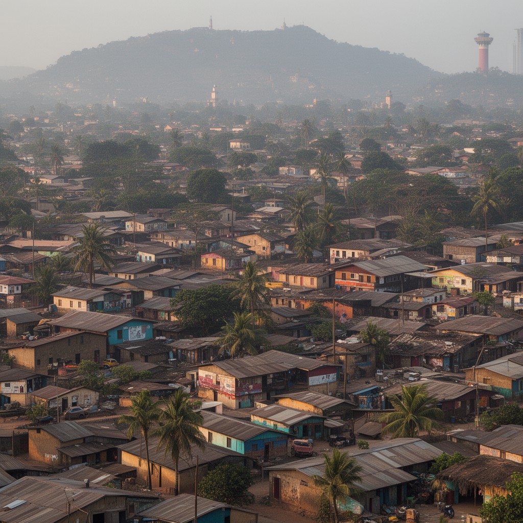 AI-generated illustration of Ghana’s Ga District (friendship city)