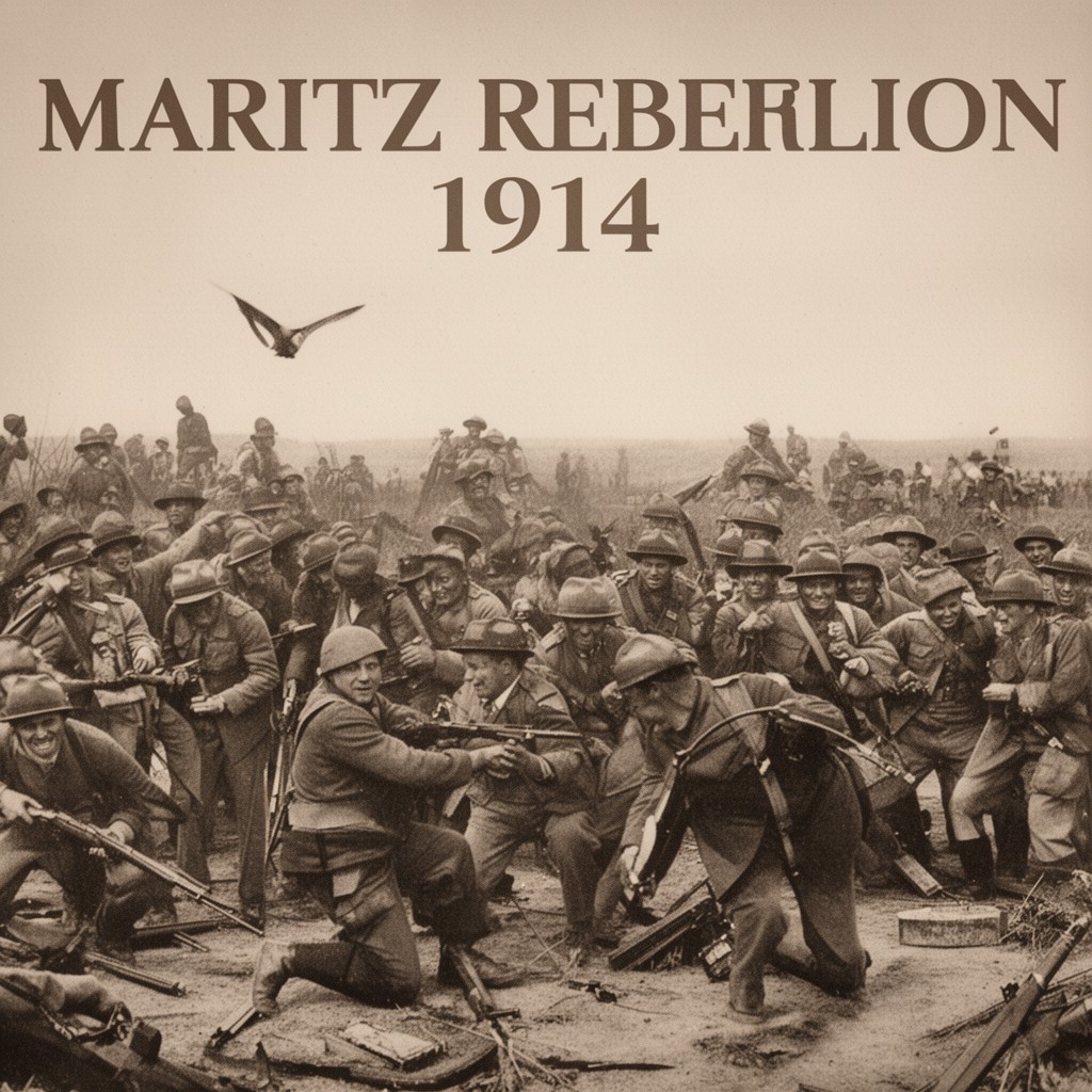AI-generated illustration of Maritz Rebellion (1914)