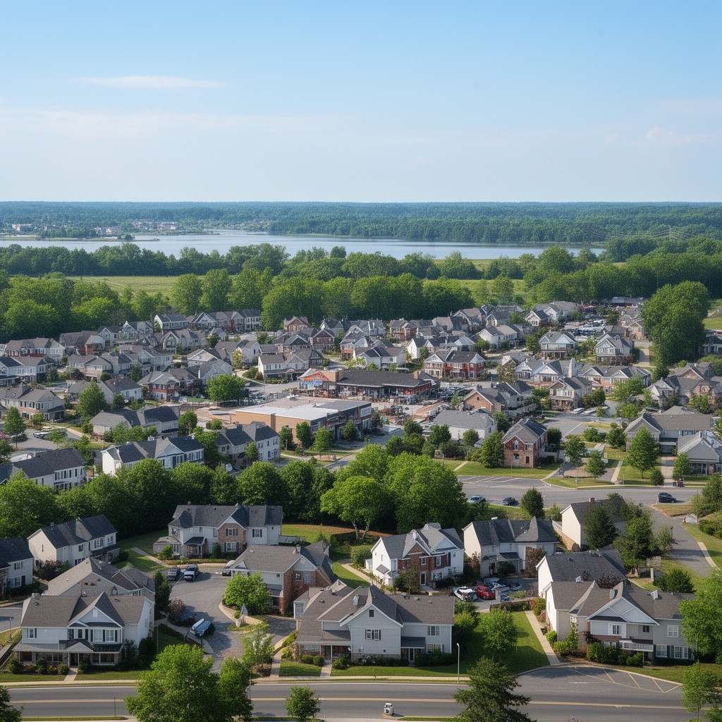 AI-generated illustration of Gainesville, Virginia