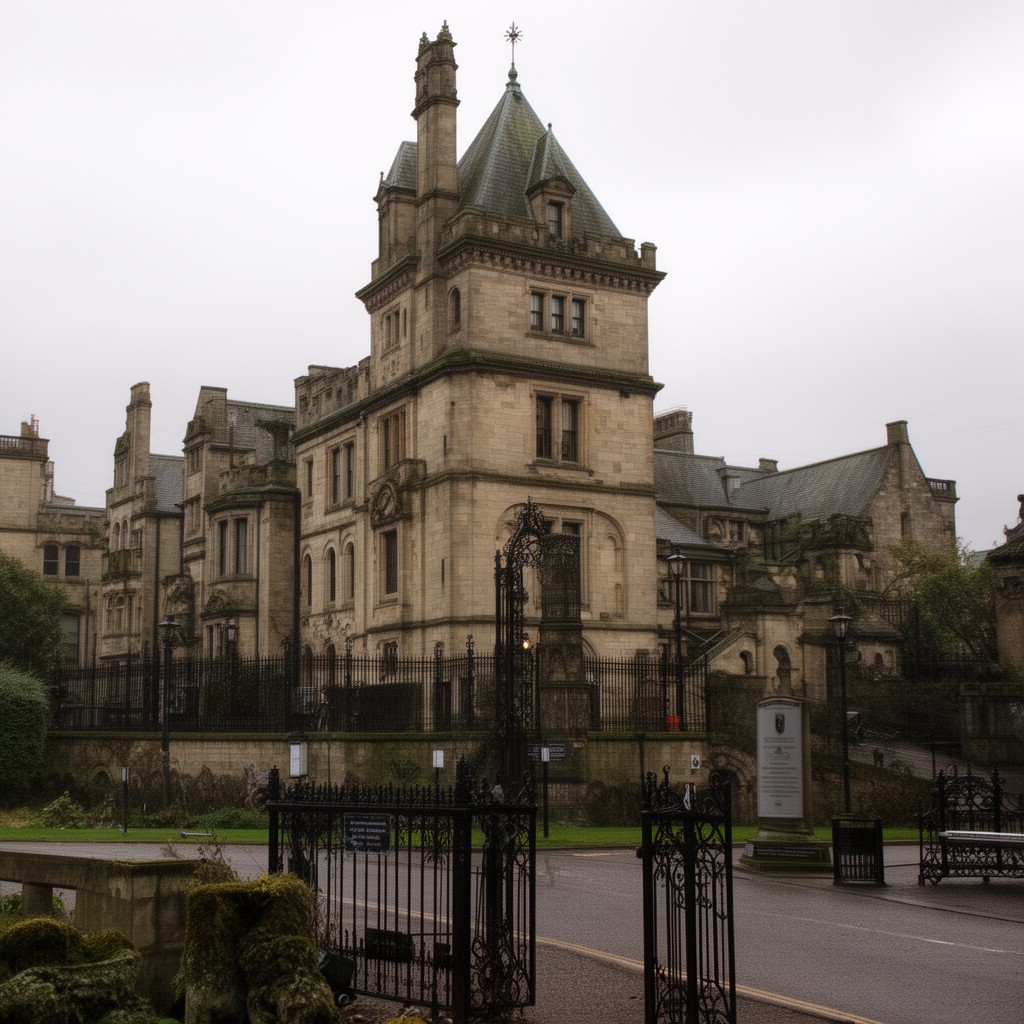 AI-generated illustration of University College of Wales, Aberystwyth