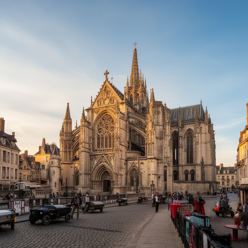 AI-generated illustration of Amiens, France
