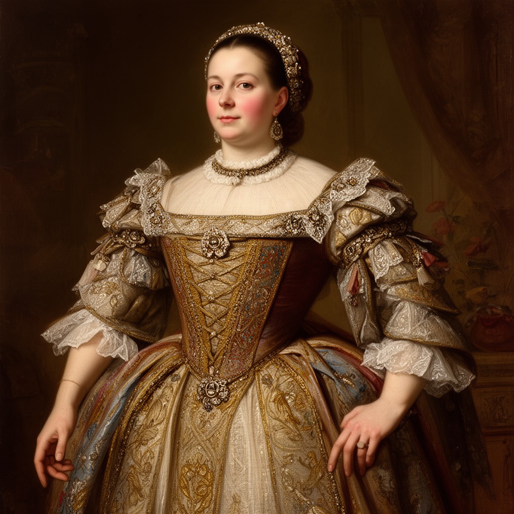 AI-generated illustration of Catherine of Braganza (as queen consort of Scotland)