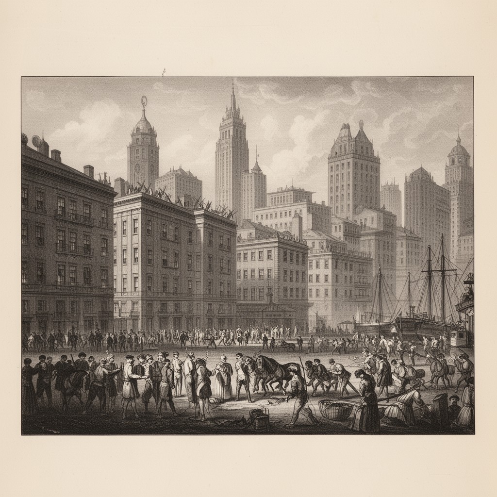AI-generated illustration of New York Colony