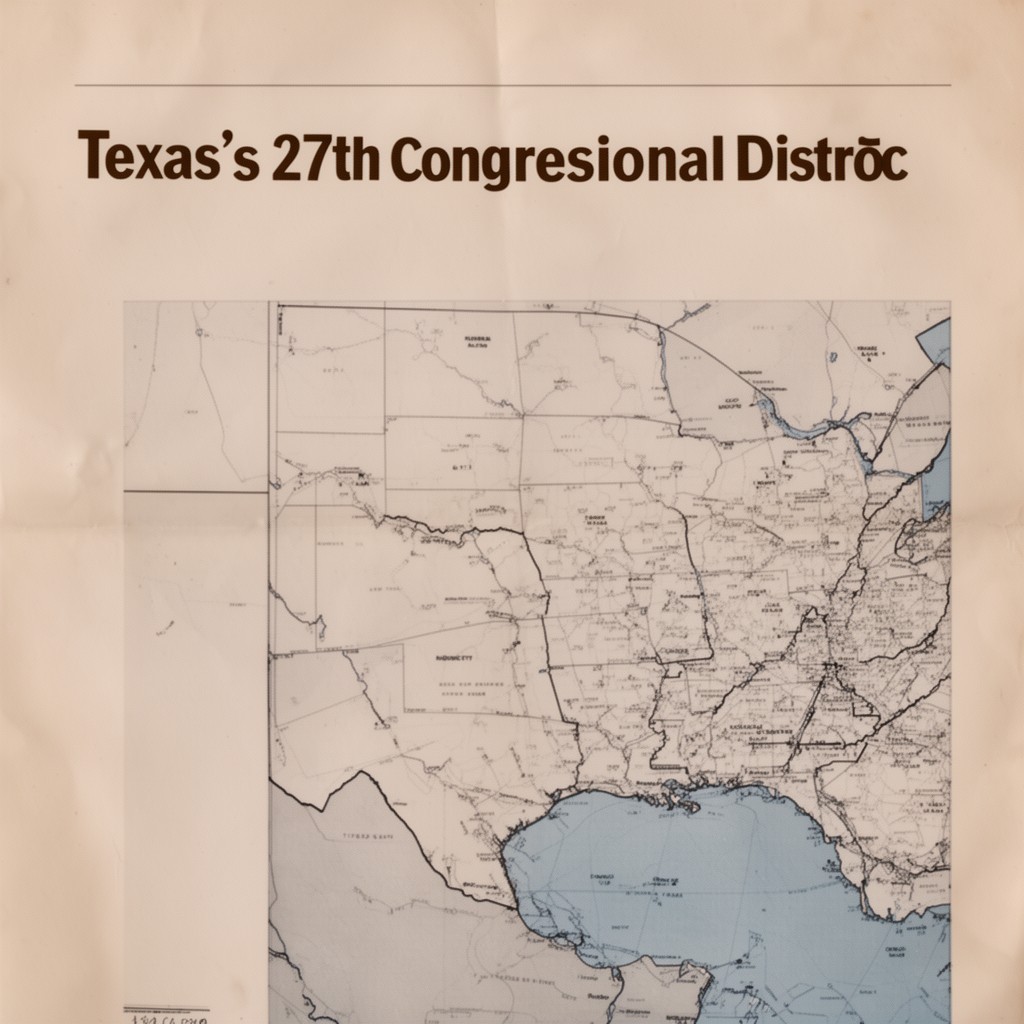 AI-generated illustration of Texas's 27th congressional district