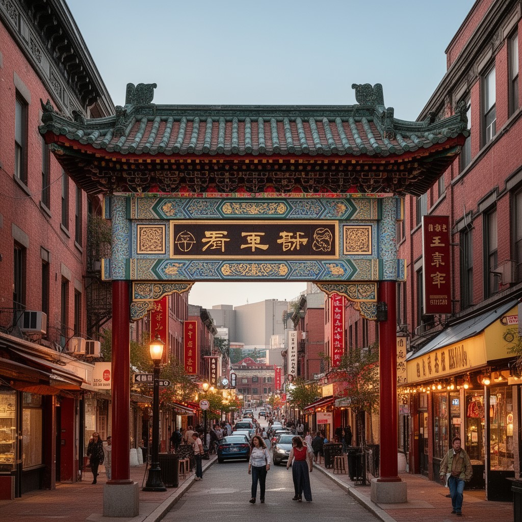 AI-generated illustration of Chinatown