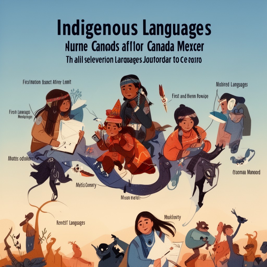 AI-generated illustration of Indigenous languages of Canada