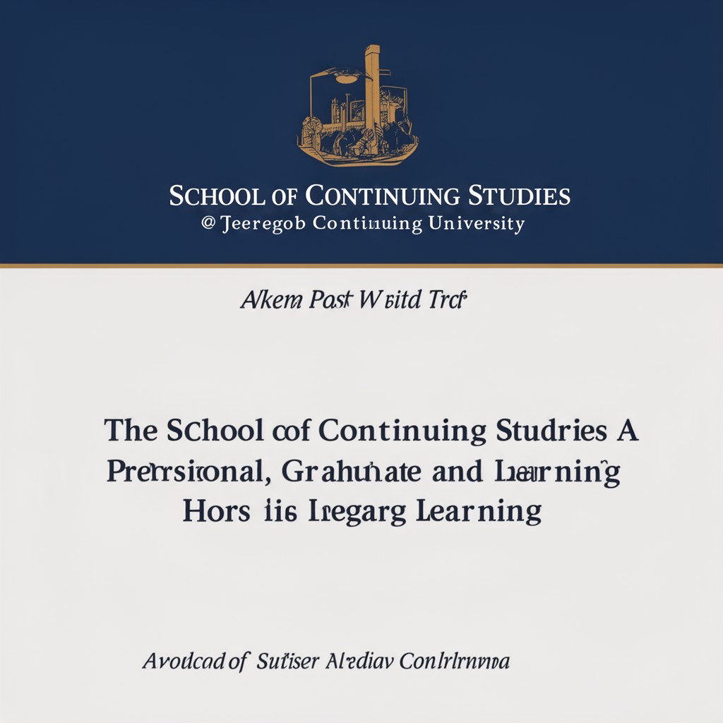 AI-generated illustration of School of Continuing Studies