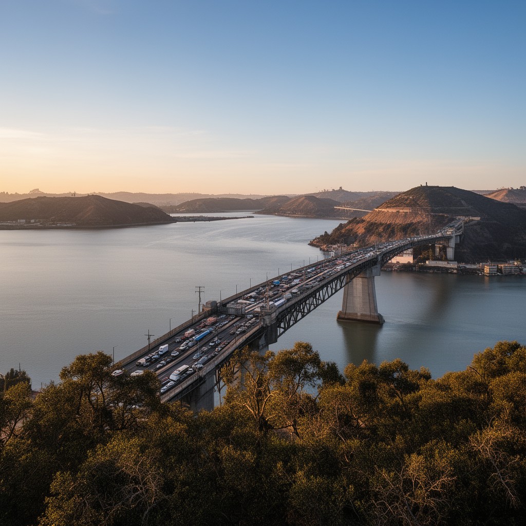 AI-generated illustration of Carquinez Pass