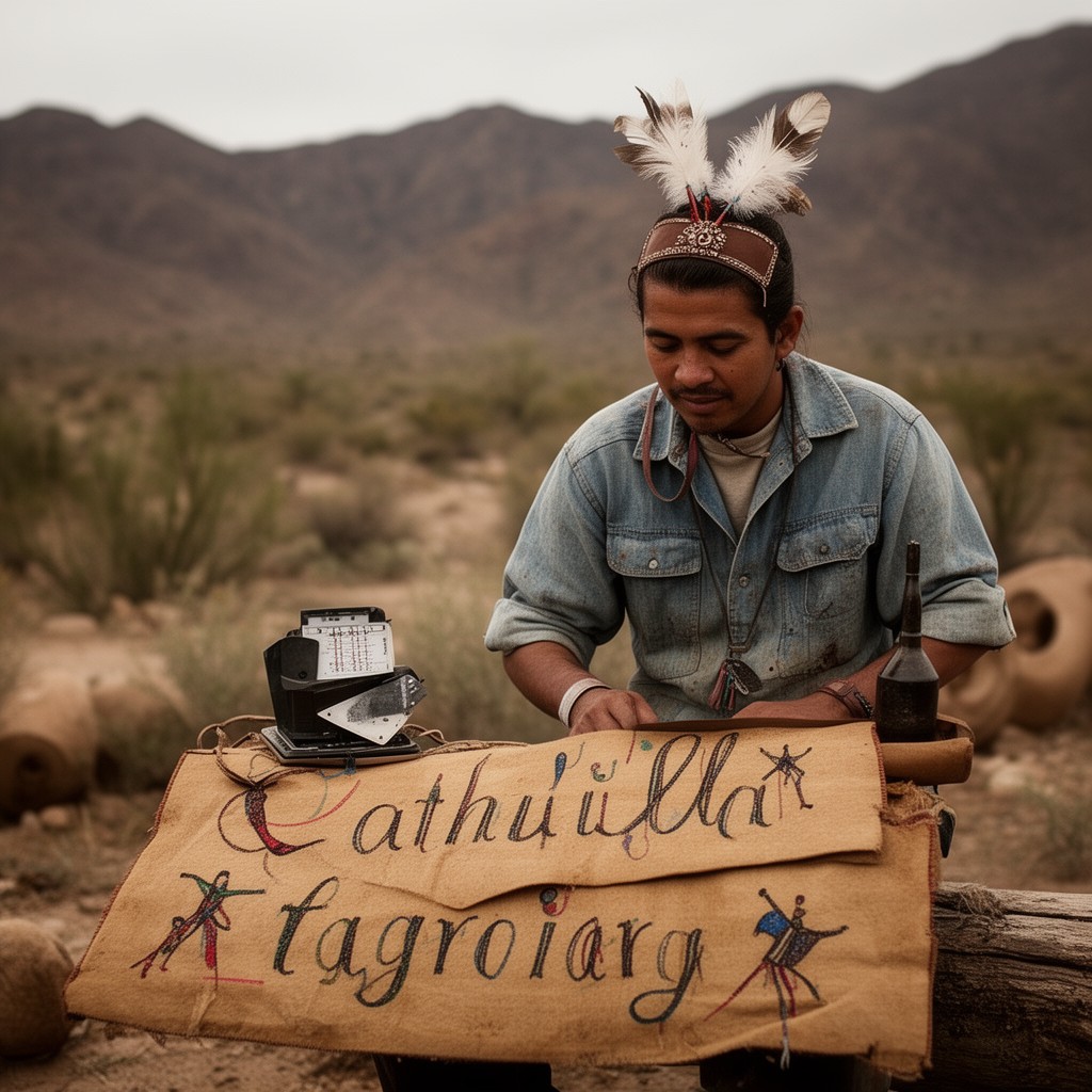 AI-generated illustration of Cahuilla language