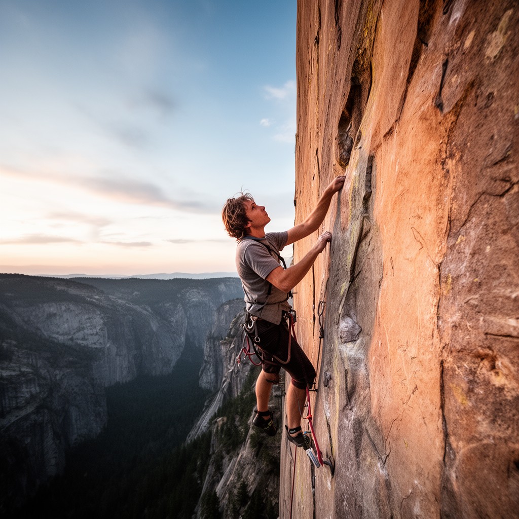 AI-generated illustration of Alex Honnold