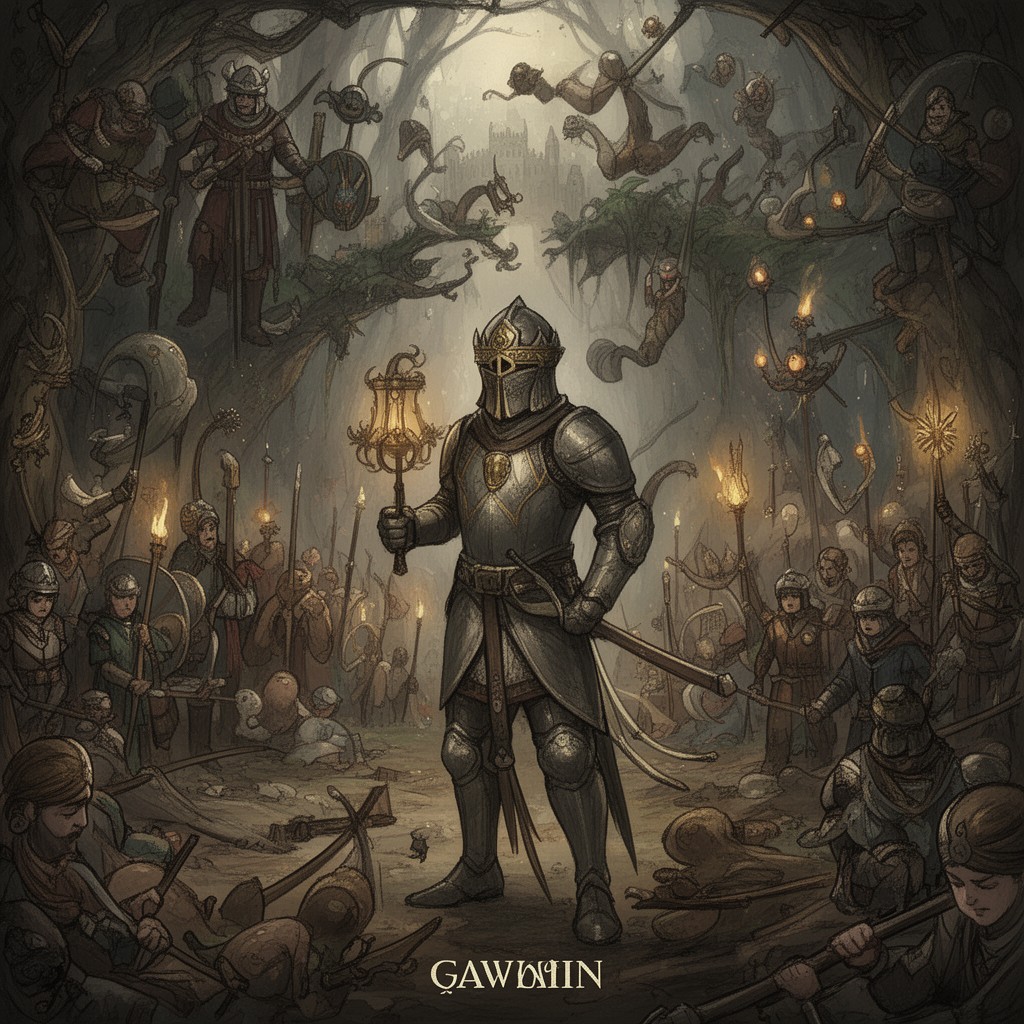 AI-generated illustration of Gawain