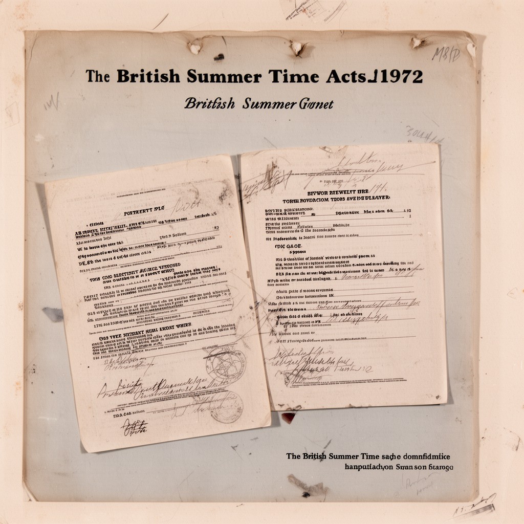 AI-generated illustration of British Summer Time Act 1972