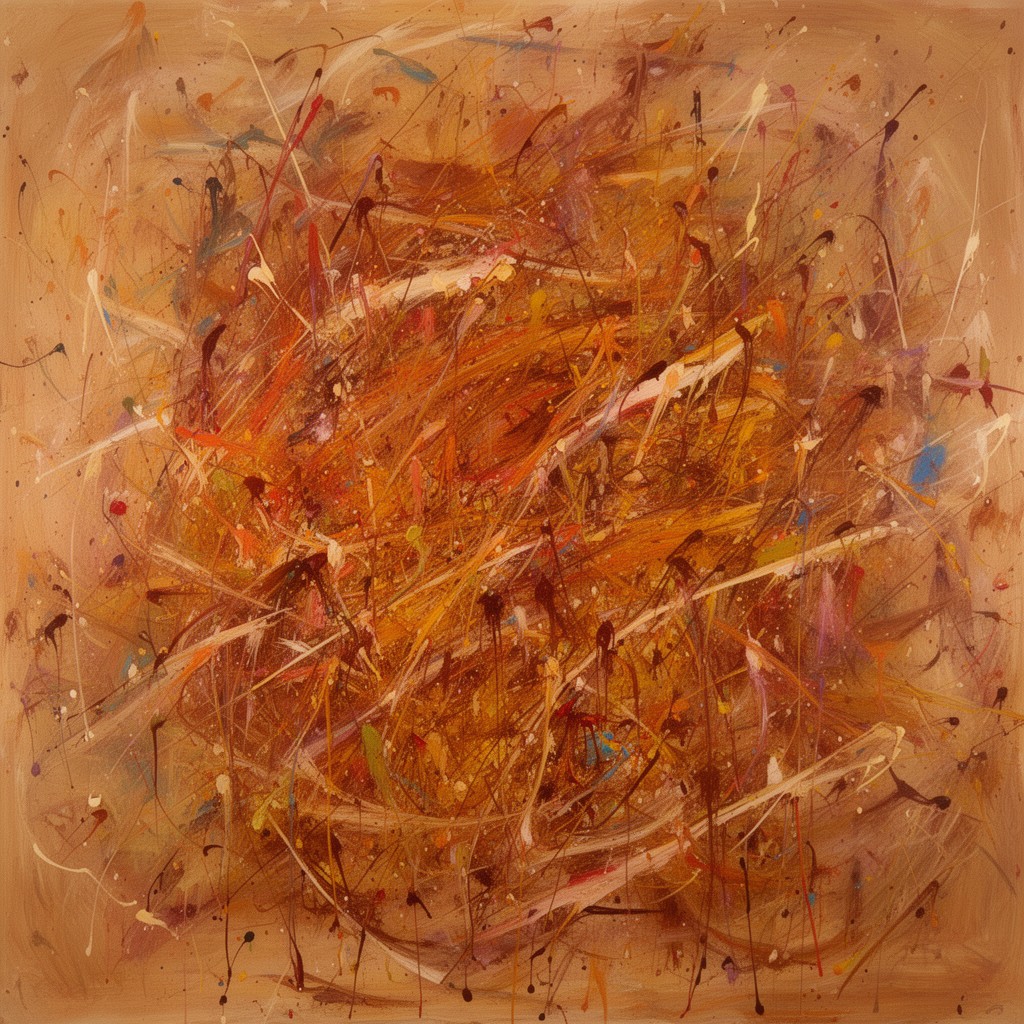 AI-generated illustration of Autumn Rhythm (Number 30)