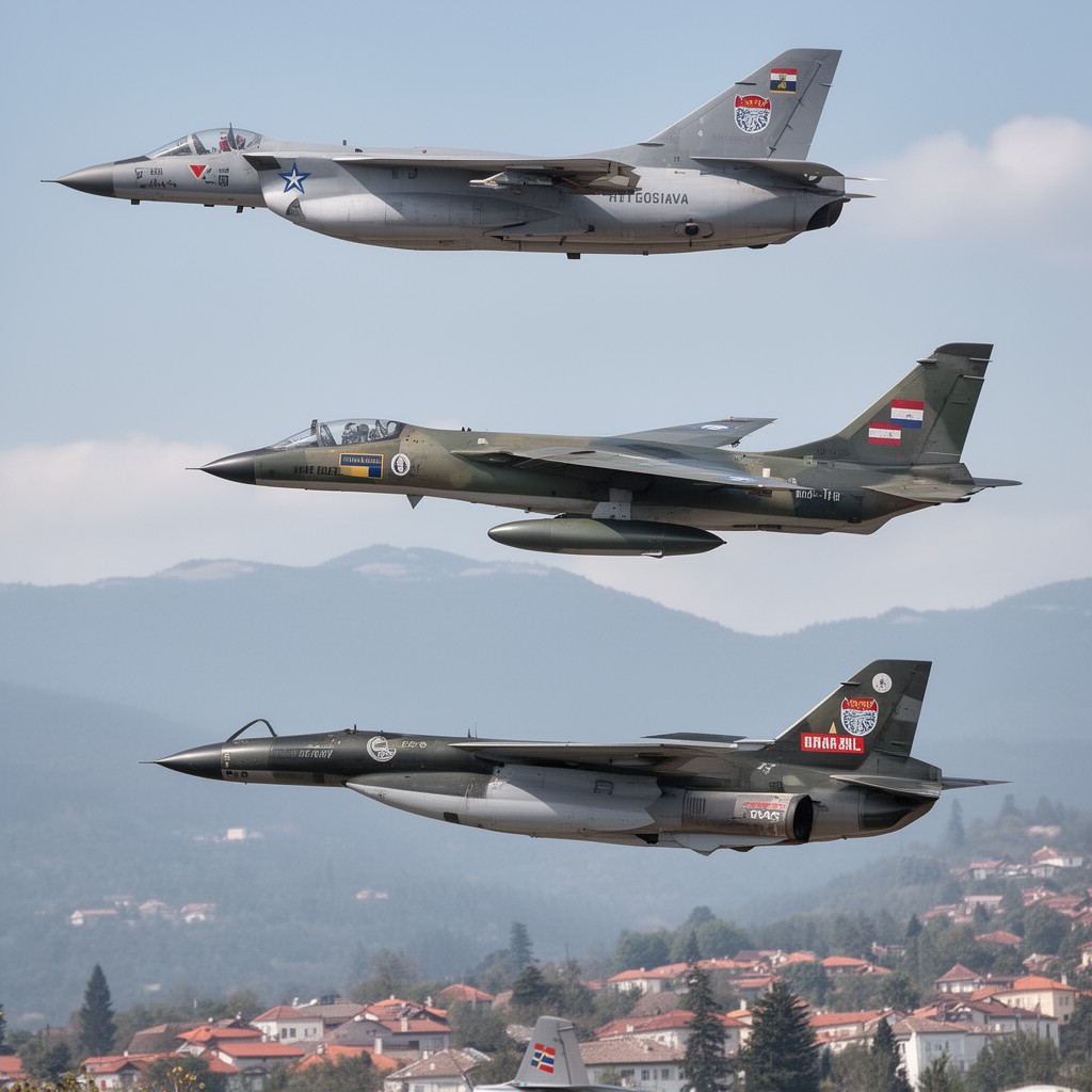 AI-generated illustration of Yugoslav Air Force