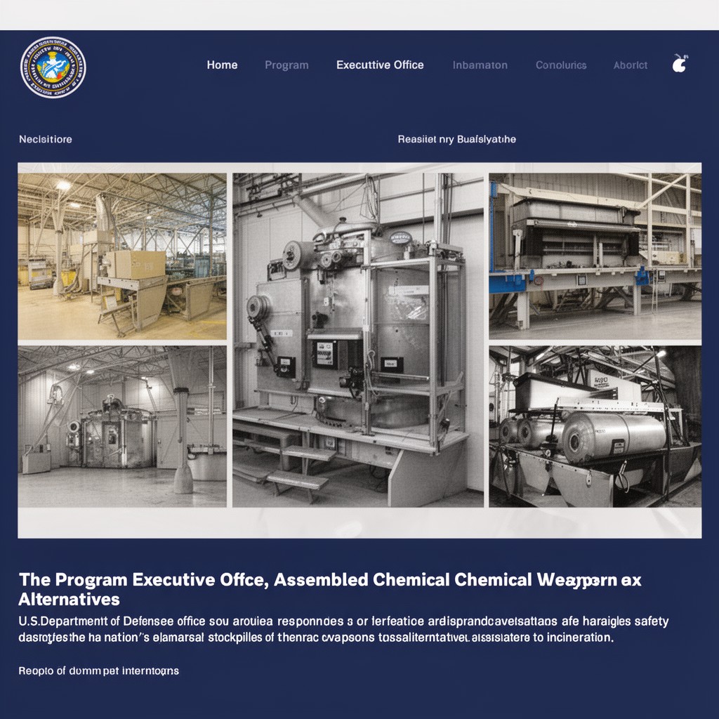 AI-generated illustration of Program Executive Office, Assembled Chemical Weapons Alternatives