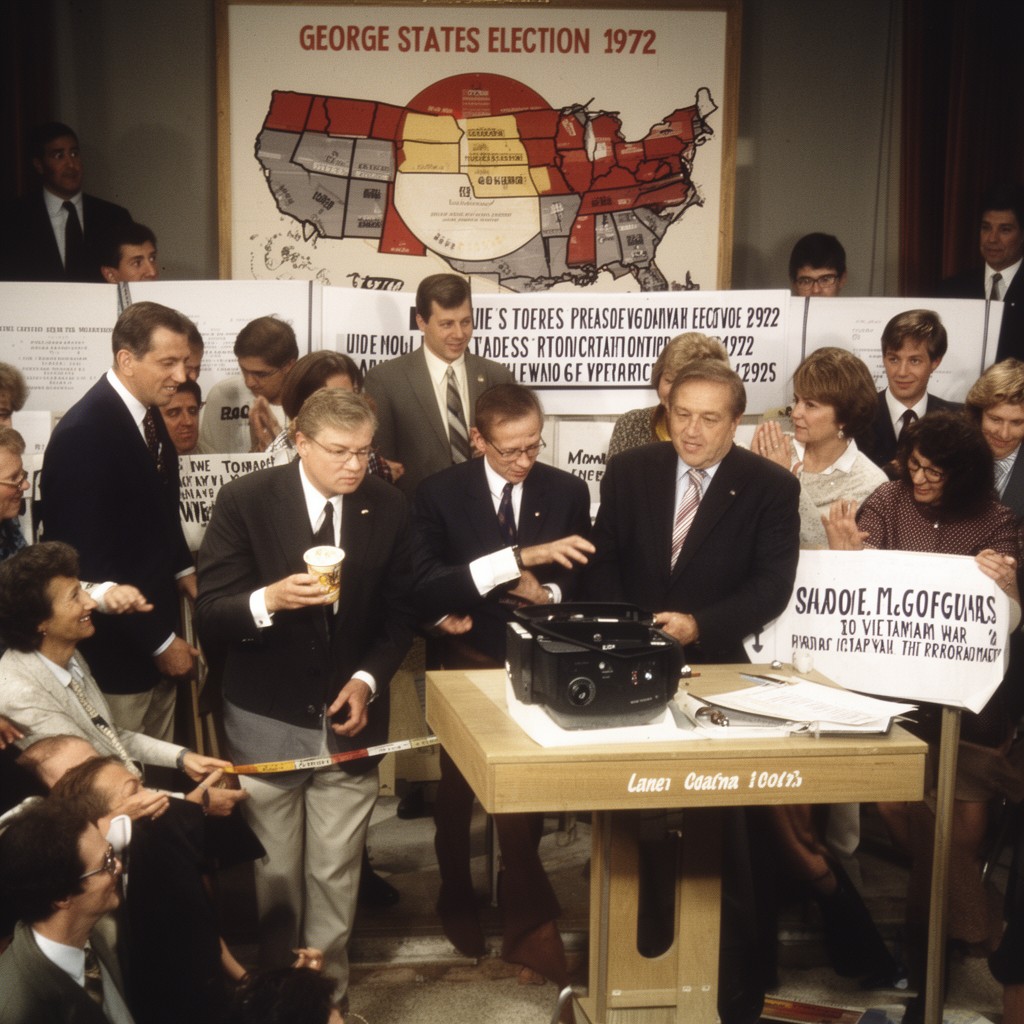 AI-generated illustration of United States presidential election, 1972