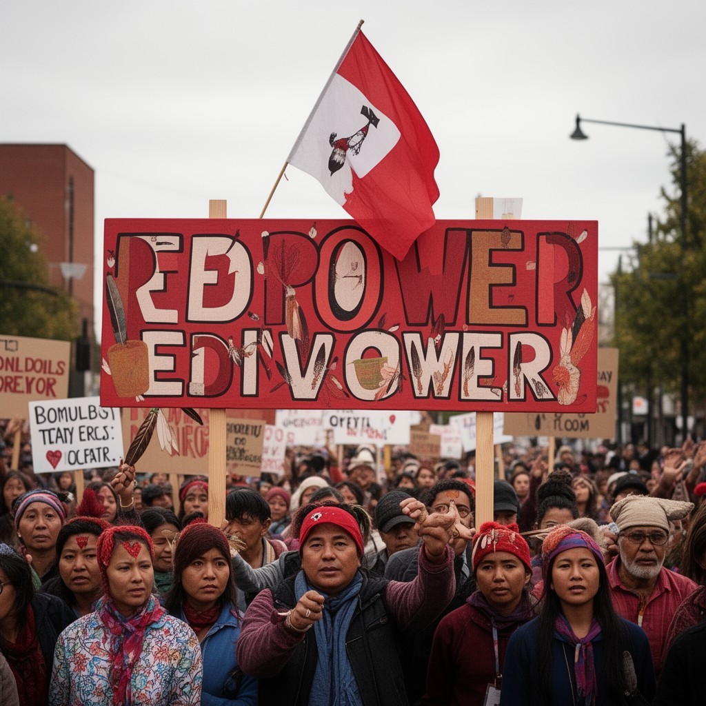 AI-generated illustration of Red Power movement