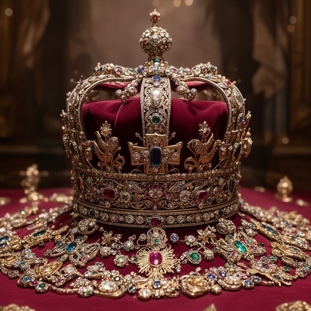 AI-generated illustration of Bohemian Crown Jewels