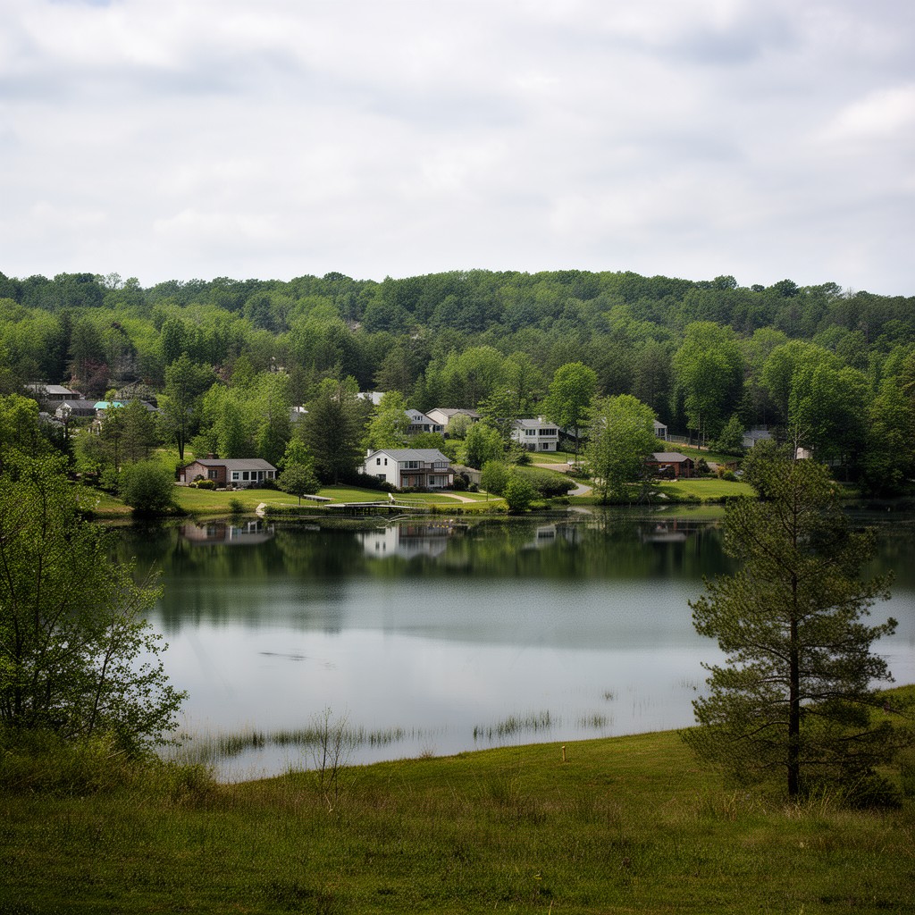 AI-generated illustration of Lake Mohegan
