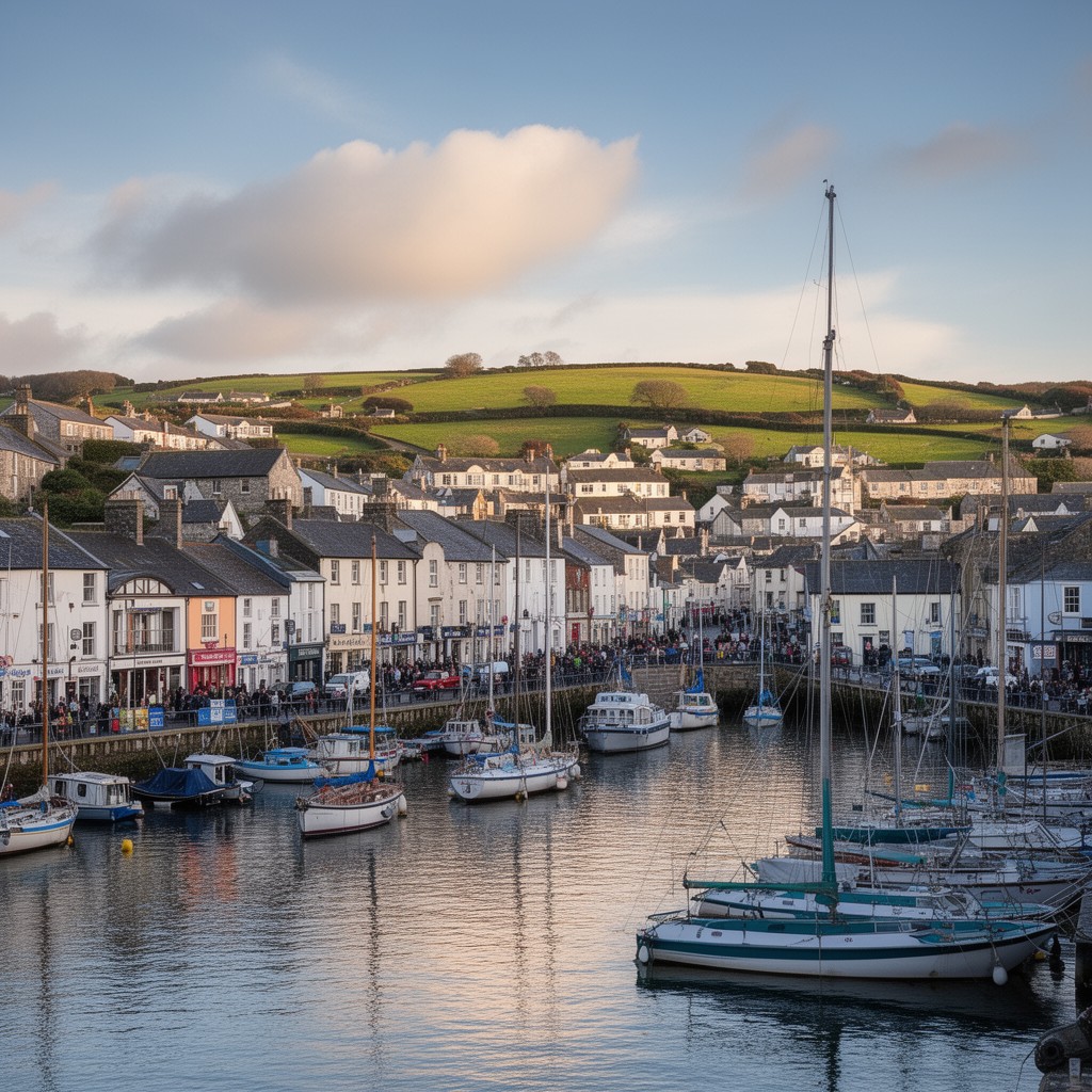 AI-generated illustration of Falmouth, England