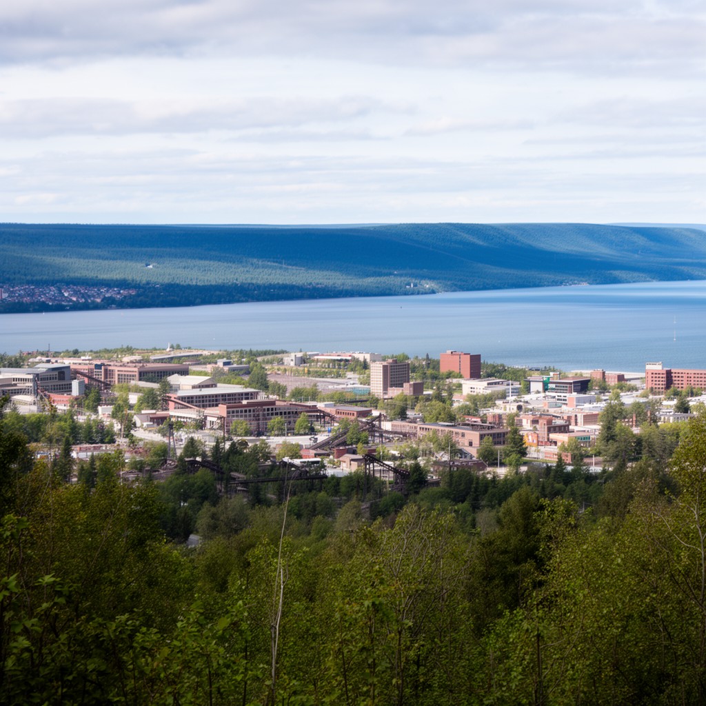 AI-generated illustration of Houghton County, Michigan