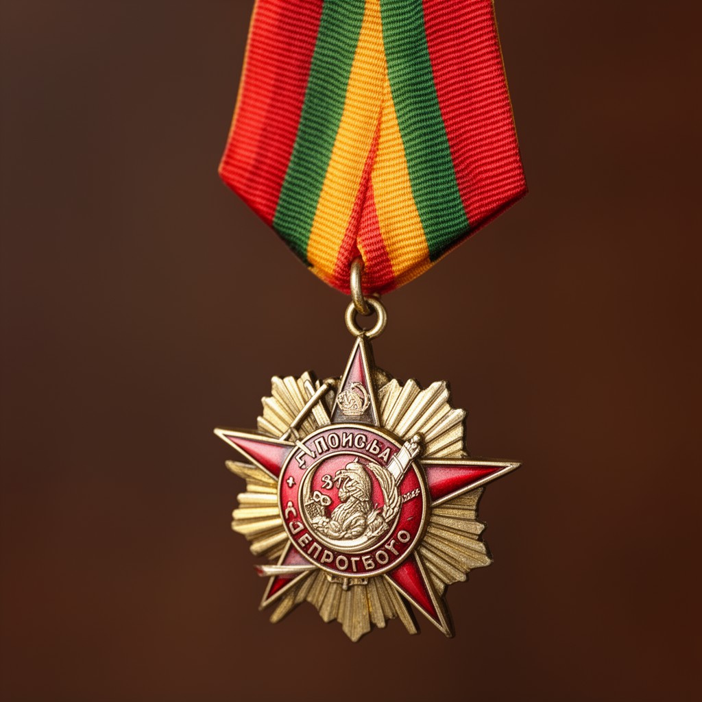 AI-generated illustration of Jubilee Medal "Forty Years of Victory in the Great Patriotic War 1941–1945"